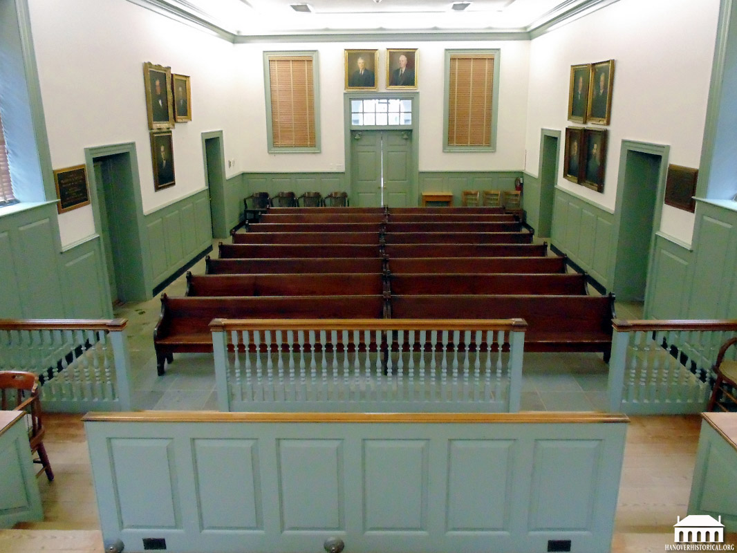 Historic interior details of the Hanover Courthouse