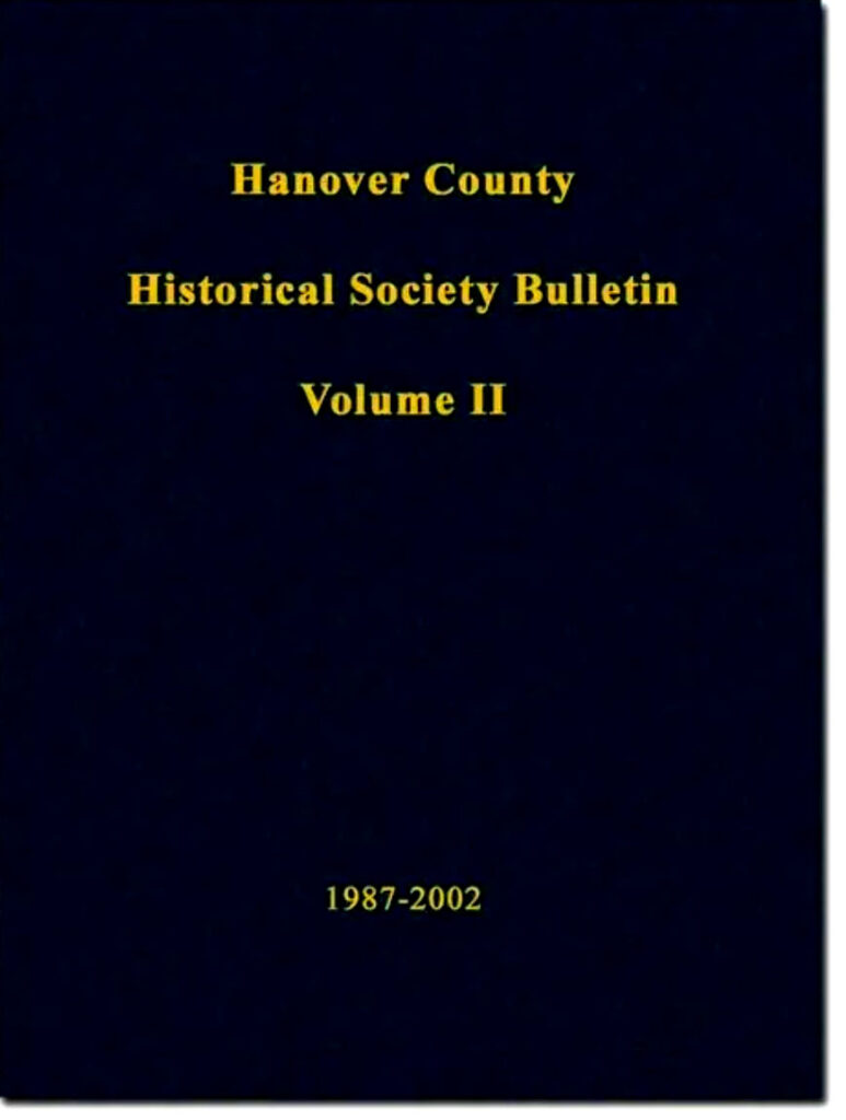 Hanover County Historical Society Bulletin, Volume II