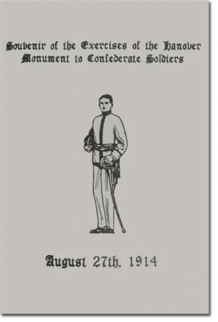 Souvenir of the Exercises of the Hanover Monument to Hanover Soldiers: August 27th, 1914